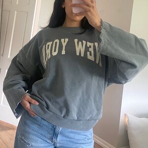 John Galt Brandy Melville New York Oversized Sweatshirt